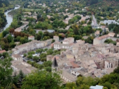 View over Castellane from Chapelle Notre Dame du Roc