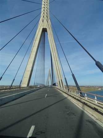 Crossing into Portugal, not quite the Milleau Viaduct!